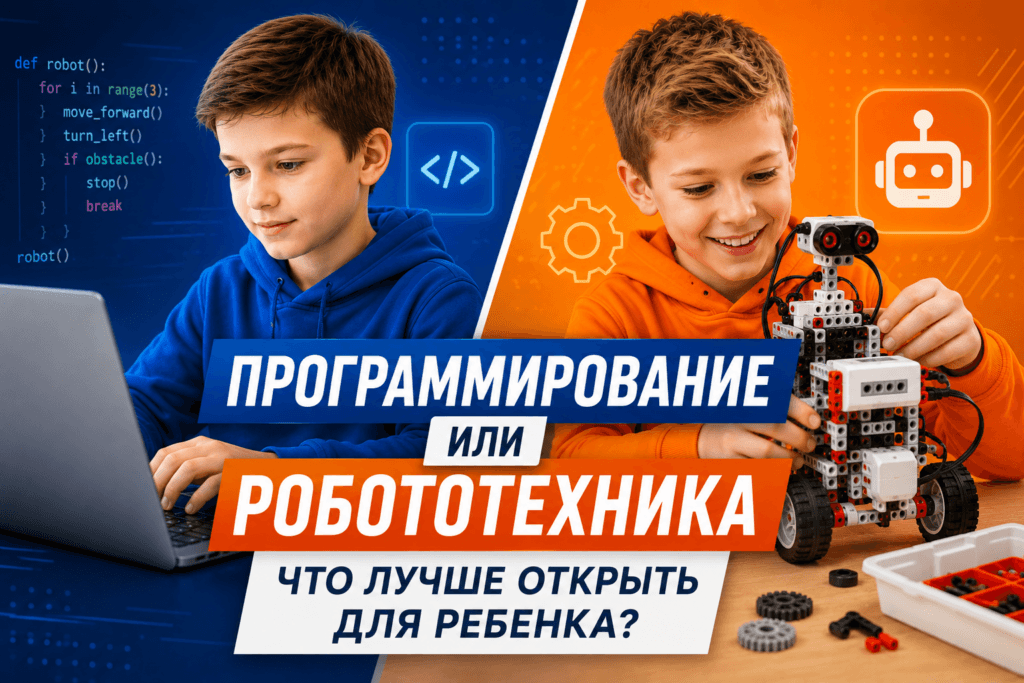 Сравнение школы программирования и школы робототехники